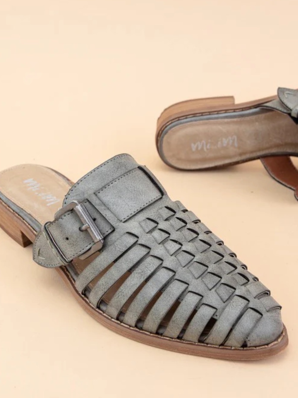 Mi.Im leather Billie Woven Mules size 8.5